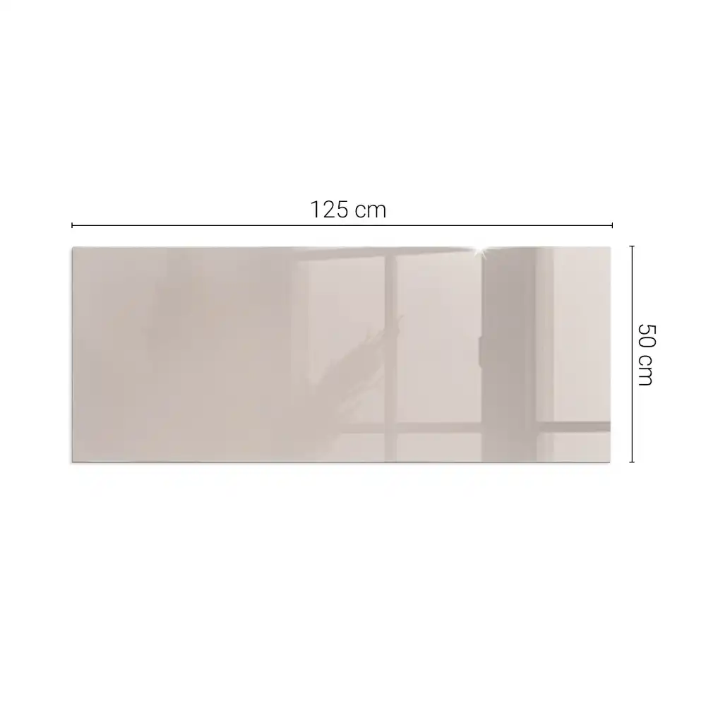 Plaque de sol rectangulaire pour cheminée en verre trempé brun clair