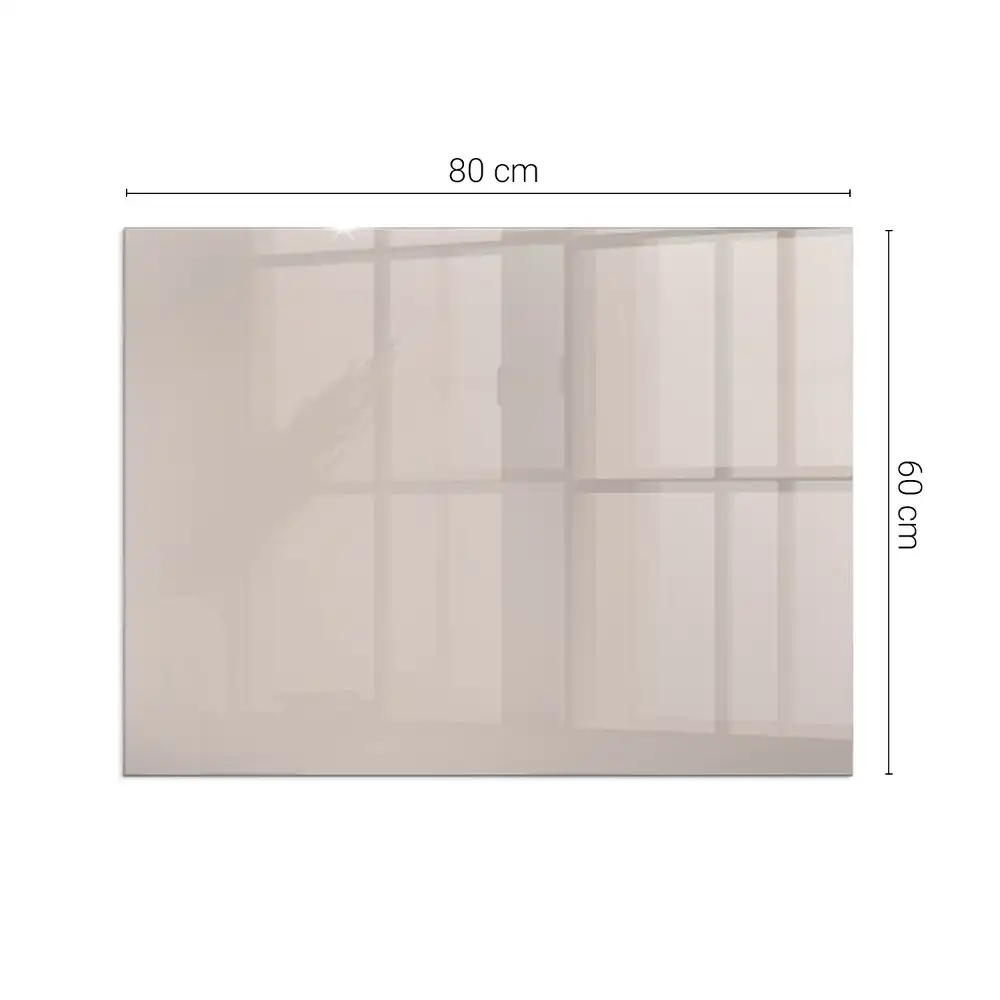 Plaque de sol rectangulaire pour cheminée en verre trempé brun clair