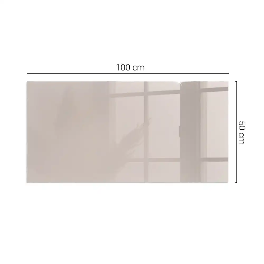 Plaque de sol rectangulaire pour cheminée en verre trempé brun clair