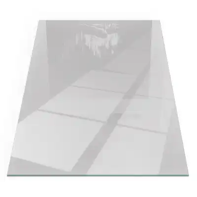 Plaque de sol rectangulaire pour poêle à bois grise