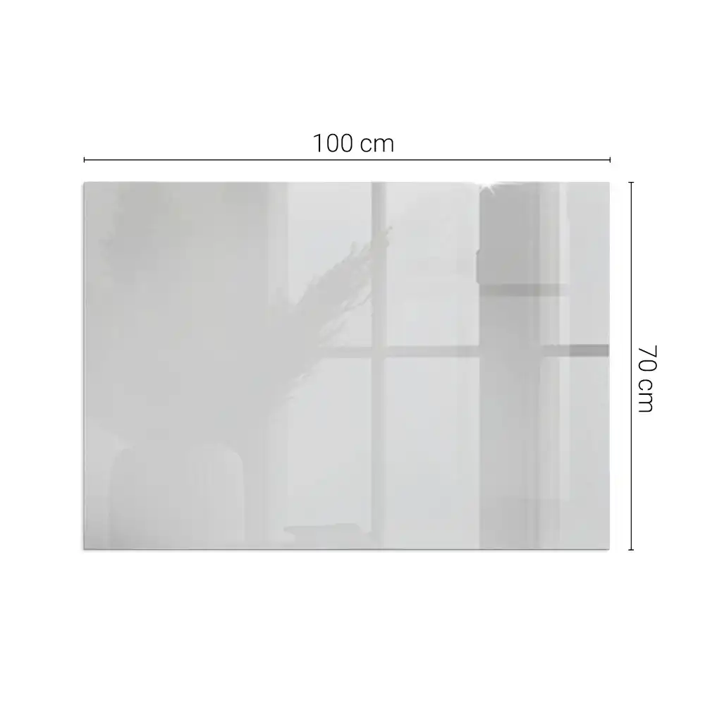 Plaque de sol rectangulaire pour poêle à bois grise