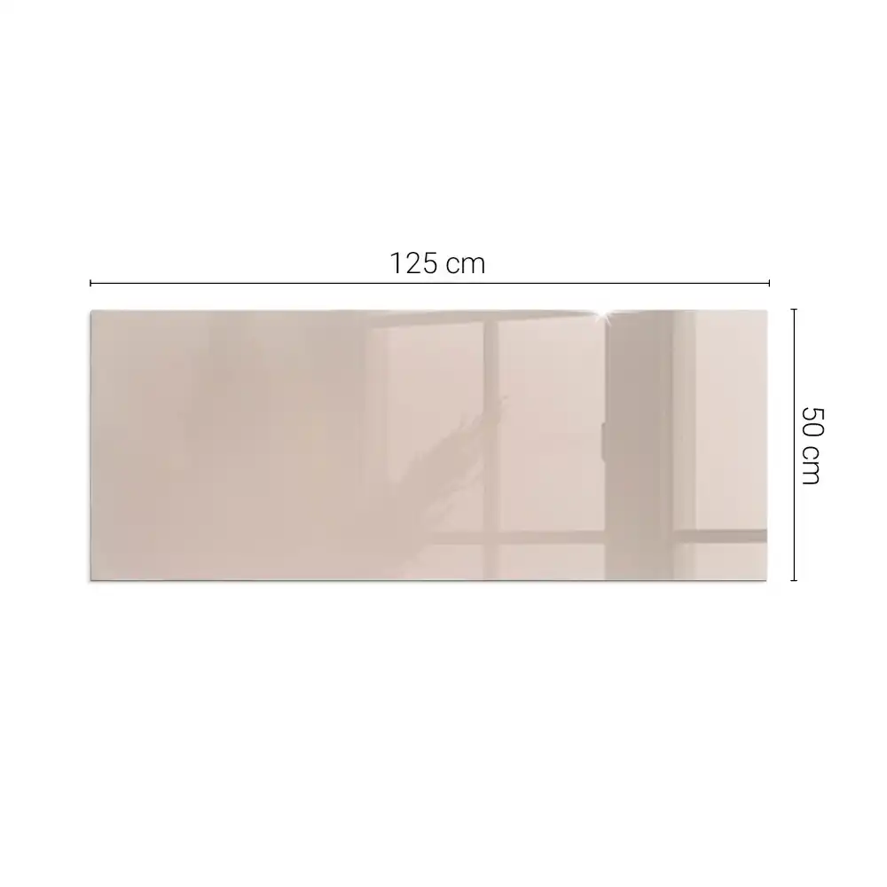 Plaque de sol rectangulaire en verre pour cheminée d'angle couleur brun clair