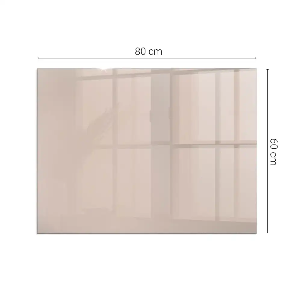 Plaque de sol rectangulaire en verre pour cheminée d'angle couleur brun clair