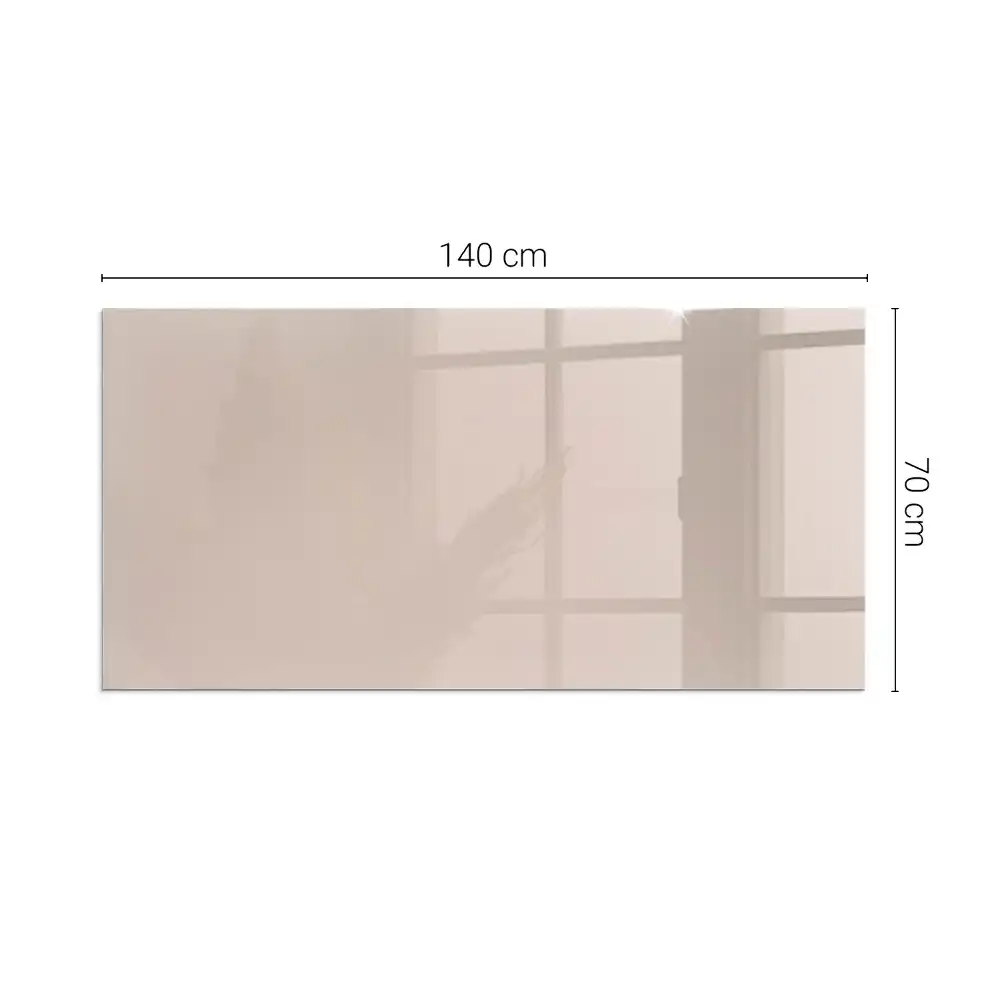 Plaque de sol rectangulaire en verre pour cheminée d'angle couleur brun clair