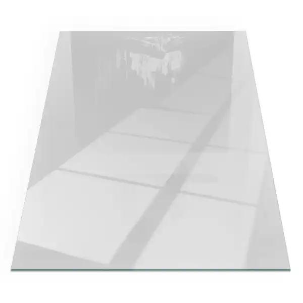 Plaque de sol rectangulaire pour poêle à bois grise