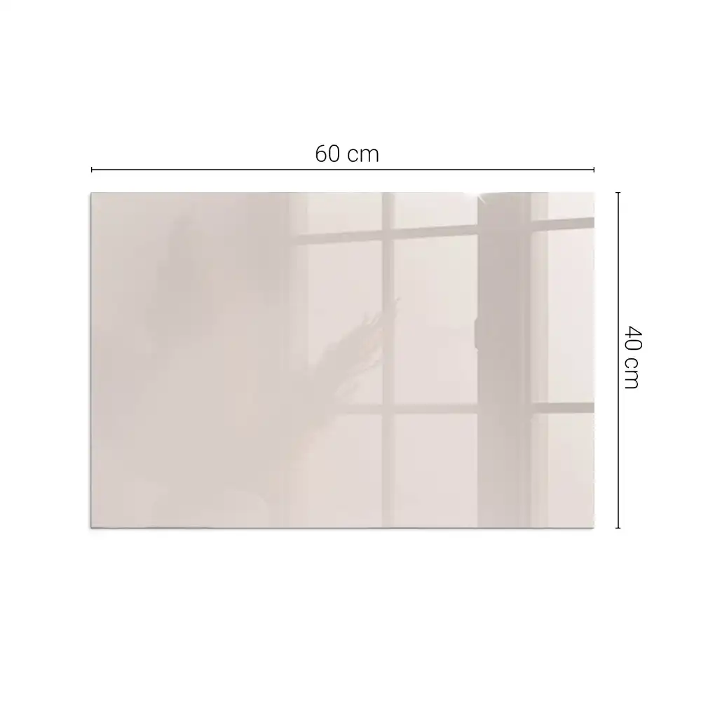 Plaque de sol rectangulaire en verre pour cheminée d'angle rose pâle
