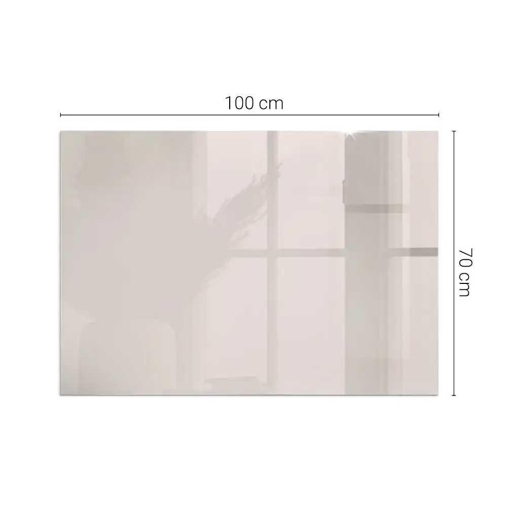 Plaque de sol rectangulaire en verre pour cheminée d'angle rose pâle