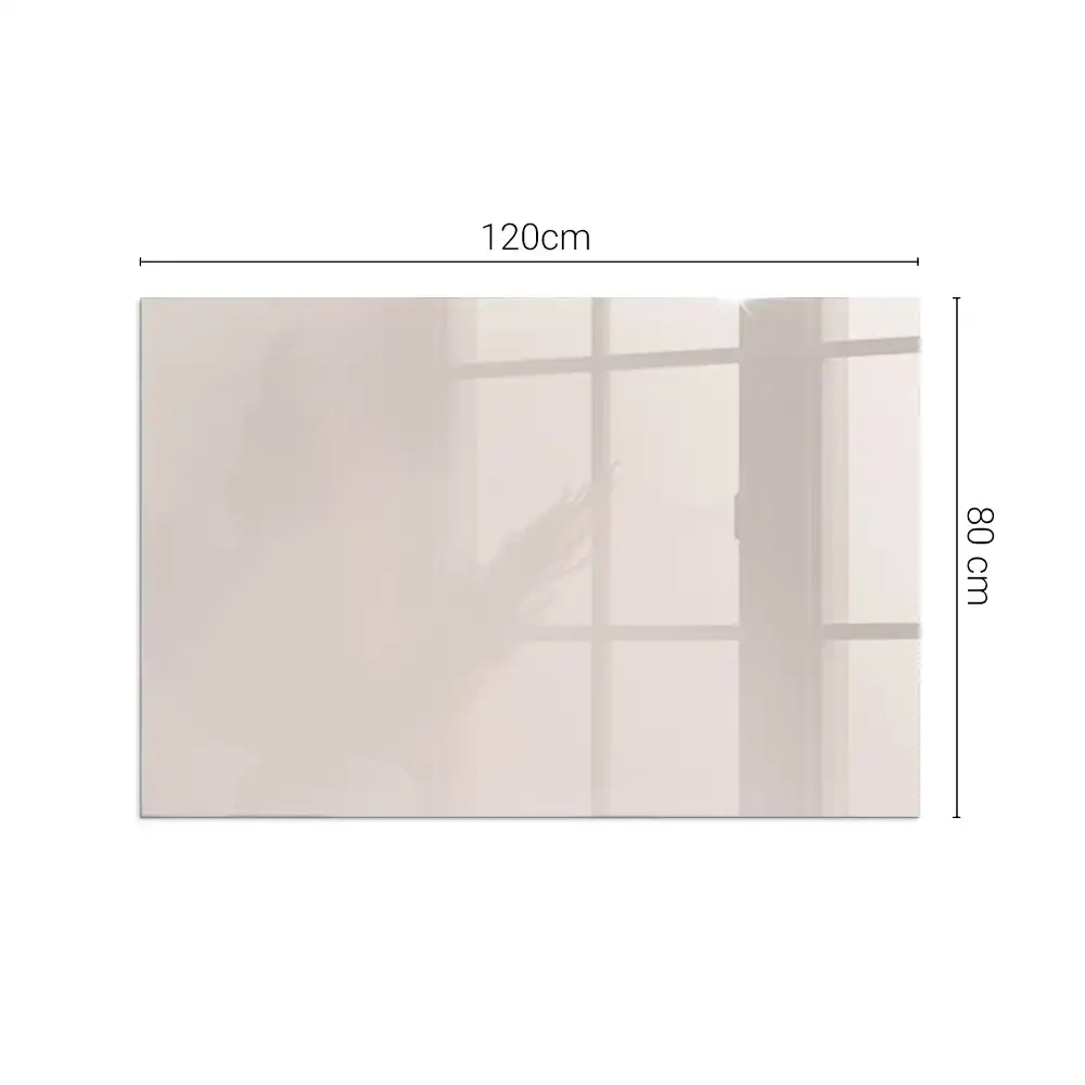 Plaque de sol rectangulaire en verre pour cheminée d'angle rose pâle