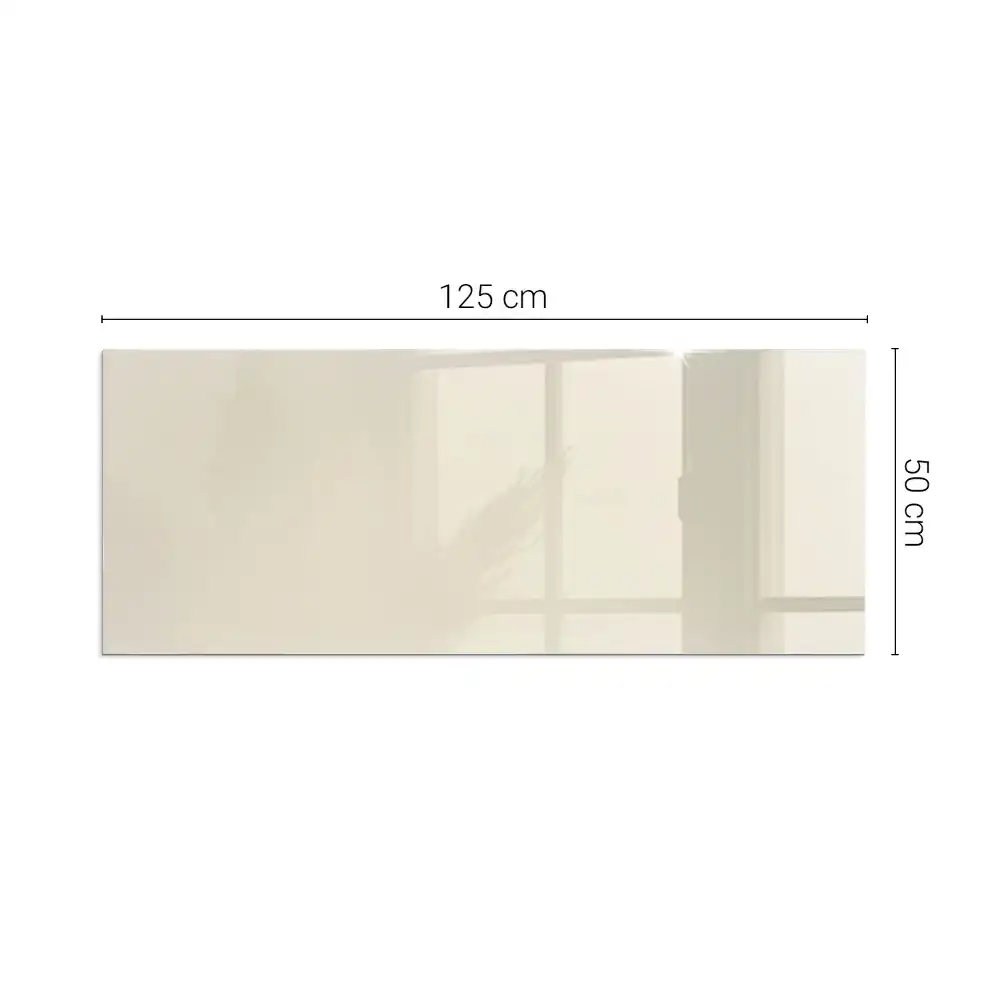 Plaque de sol rectangulaire en verre beige pour cheminée d'angle