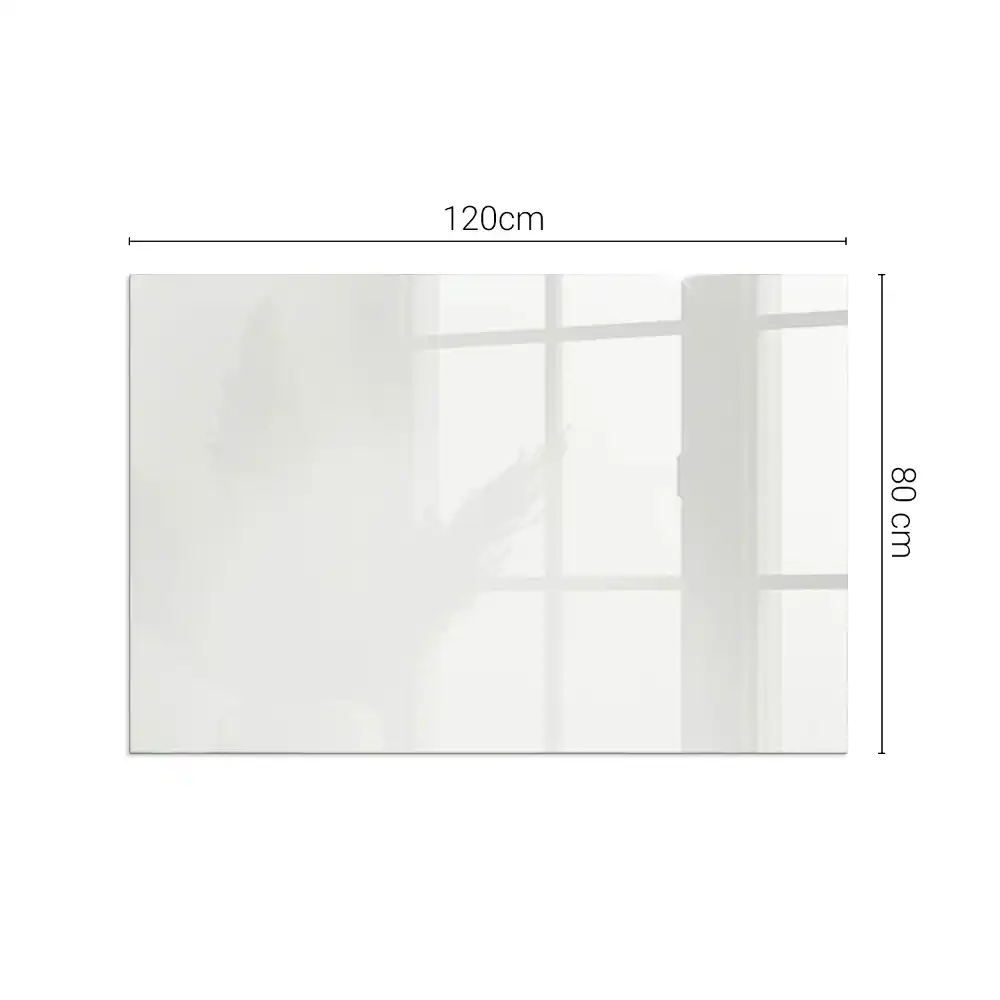 Plaque de sol rectangulaire en verre ivoire pour cheminée d'angle