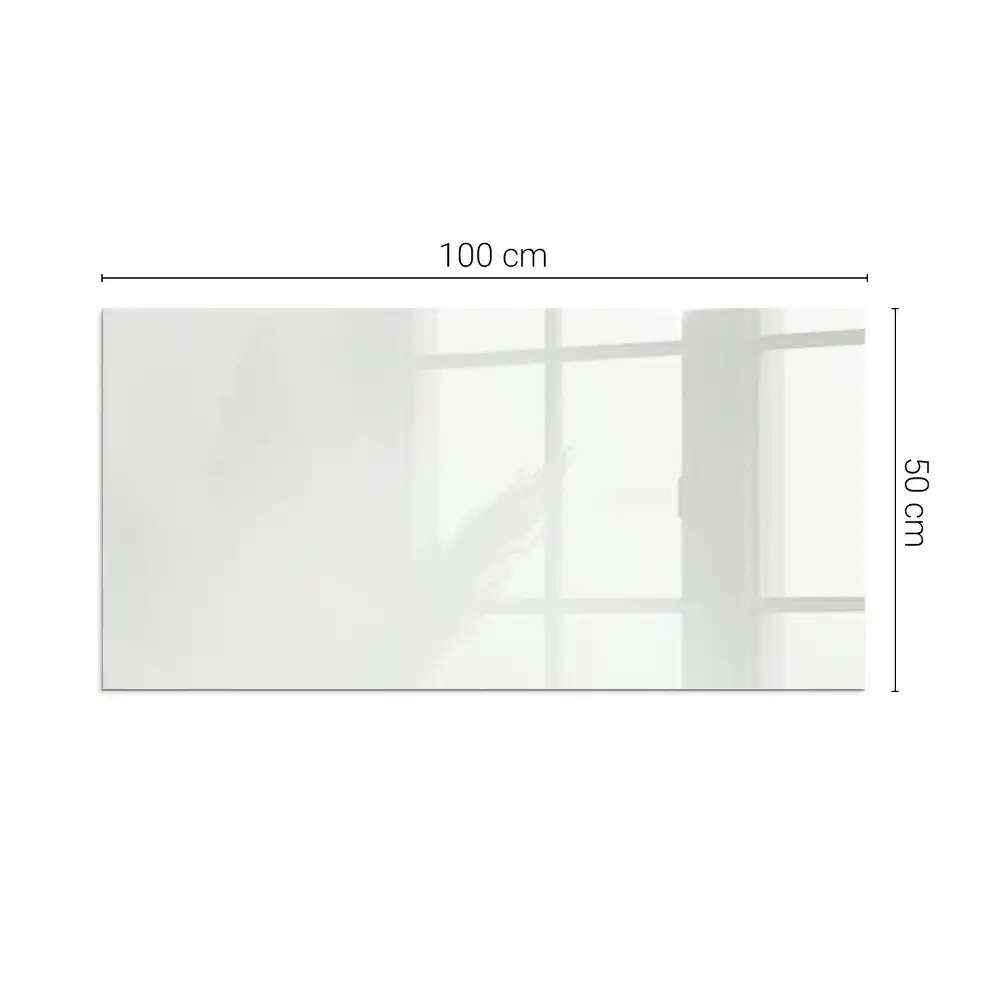 Plaque de sol rectangulaire en verre ivoire pour cheminée d'angle