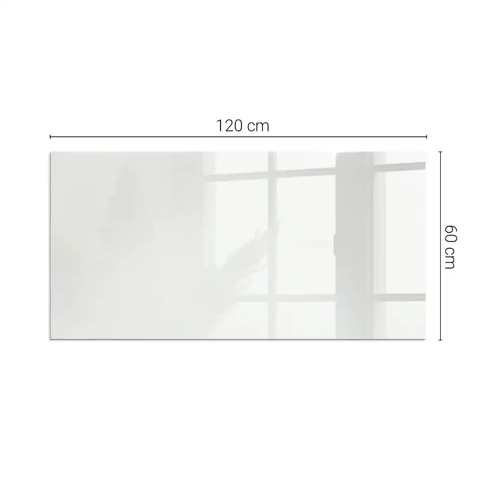 Plaque de sol rectangulaire en verre ivoire pour cheminée d'angle