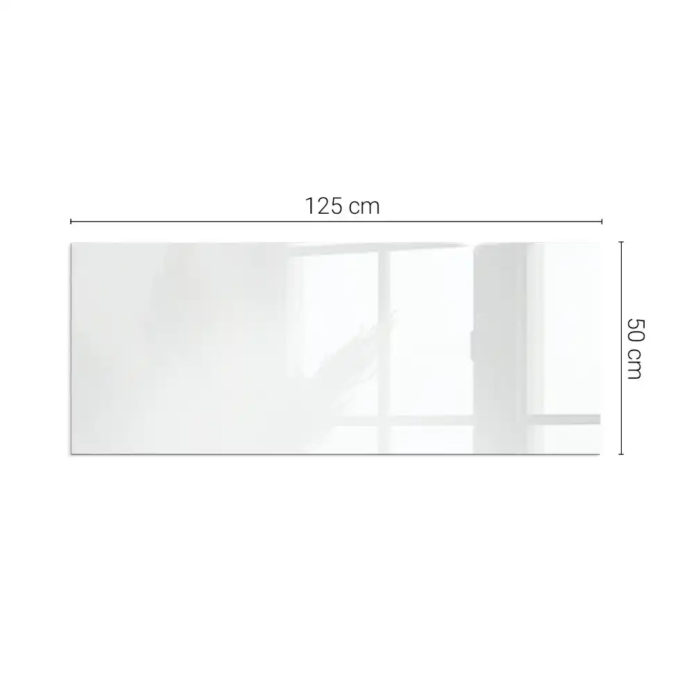 Plaque de sol rectangulaire en verre trempé blanc pour cheminée