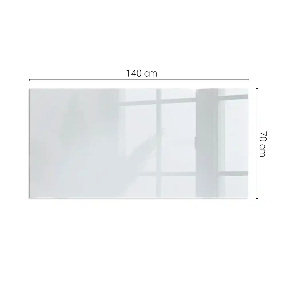 Plaque de sol rectangulaire en verre trempé blanc pour cheminée