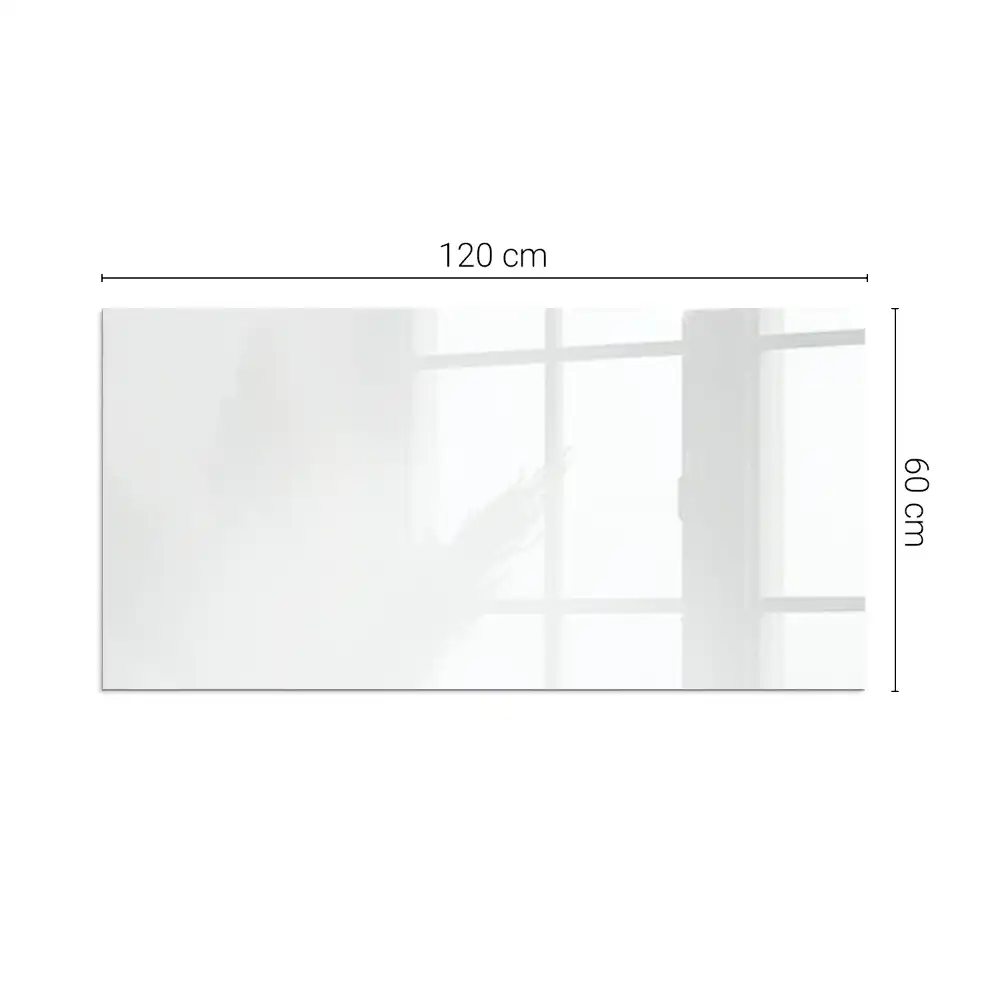 Plaque de sol rectangulaire en verre trempé blanc pour cheminée