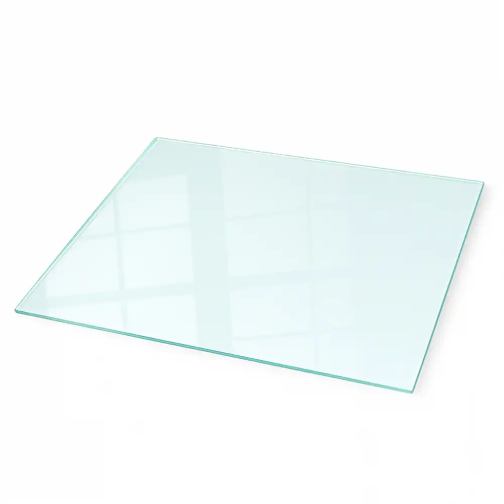 Plaque de sol pour poêle en verre transparent
