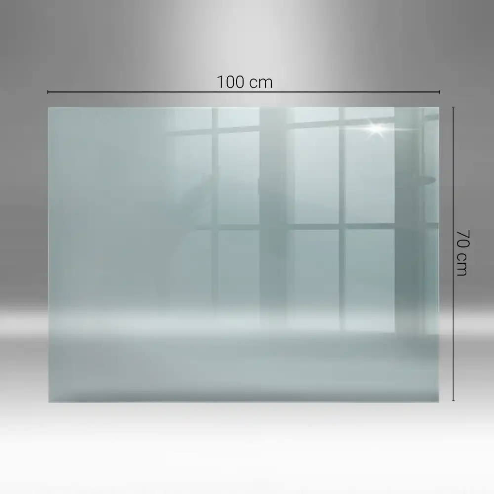 Plaque de sol pour poêle en verre transparent