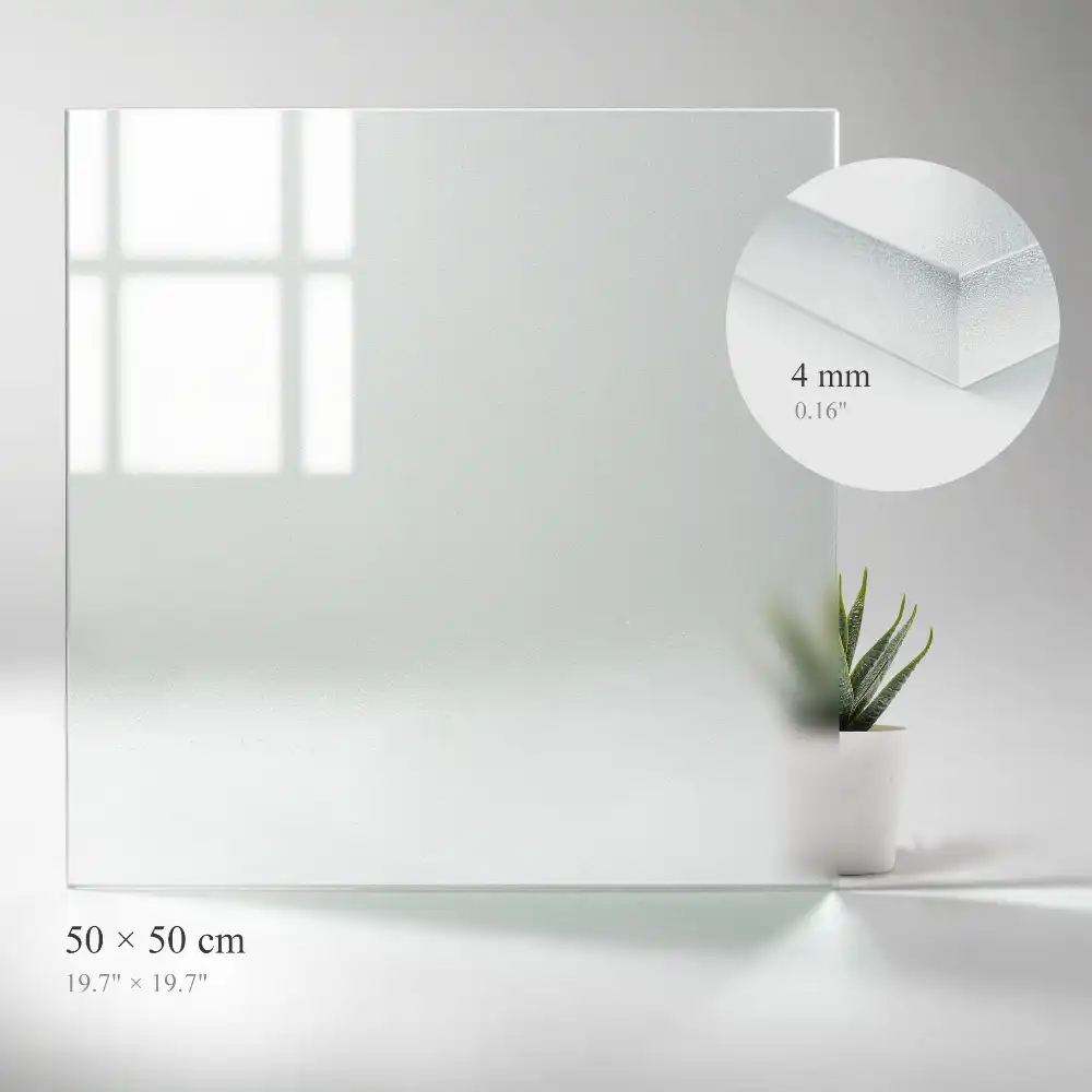 Plateau de table effet verre givré