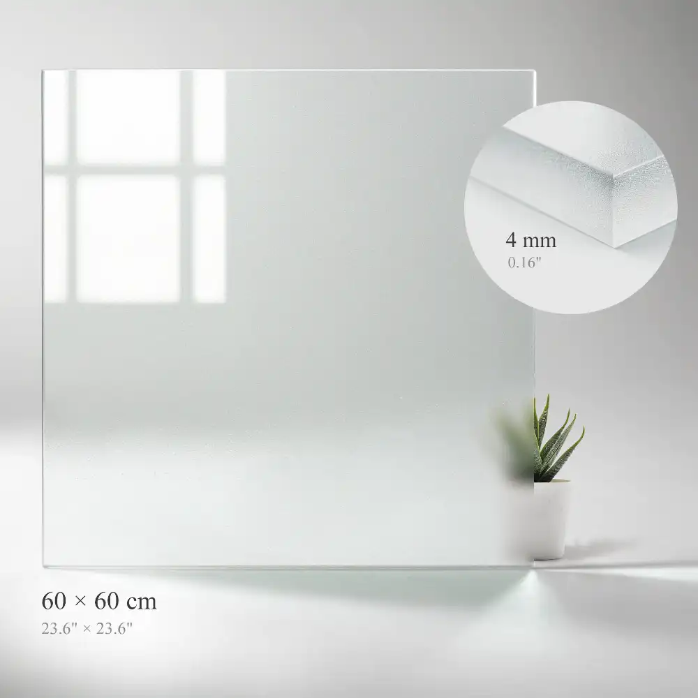 Plateau de table effet verre givré