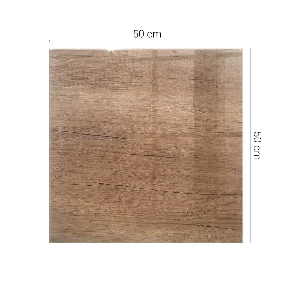 Plateau de table carré effet bois naturel