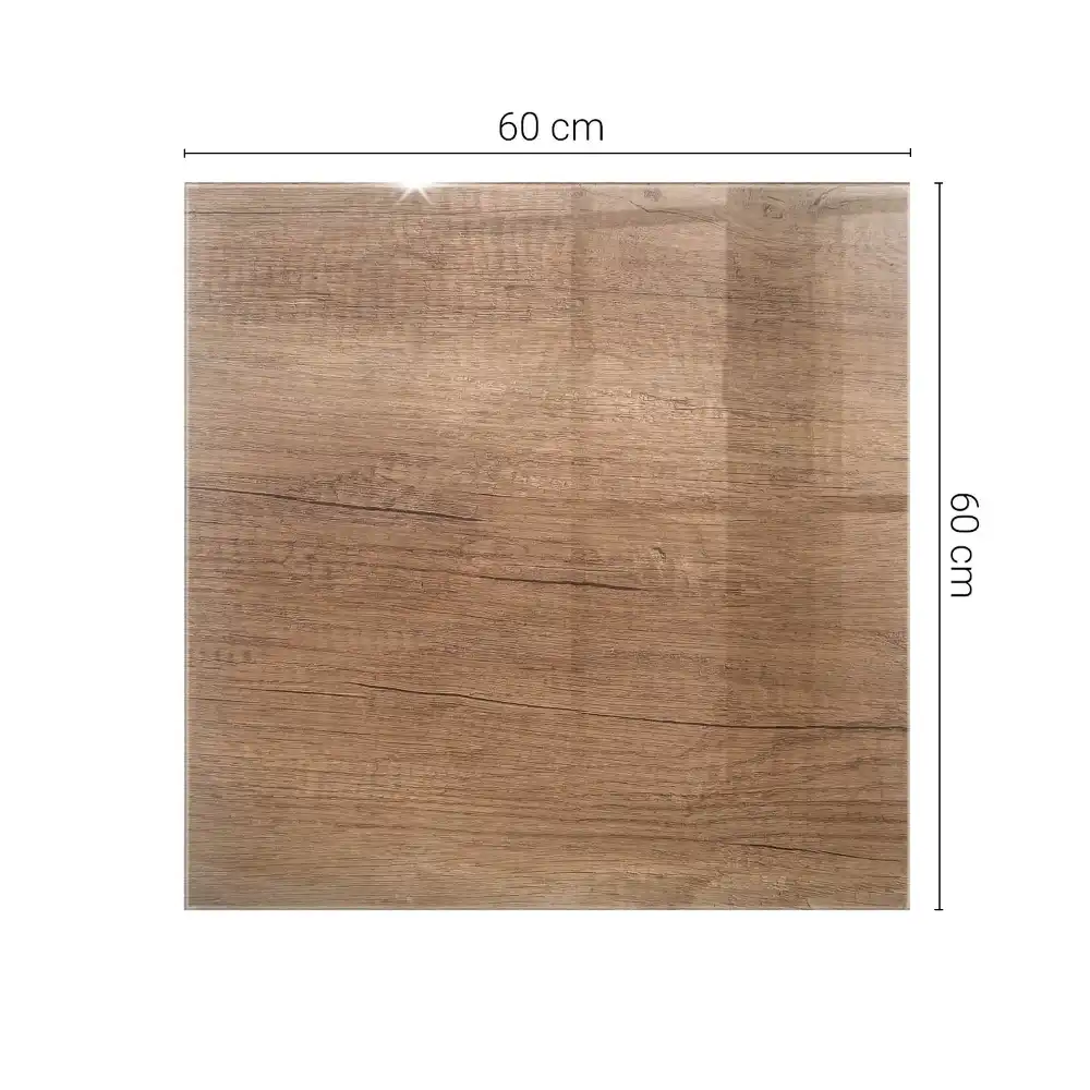 Plateau de table carré effet bois naturel
