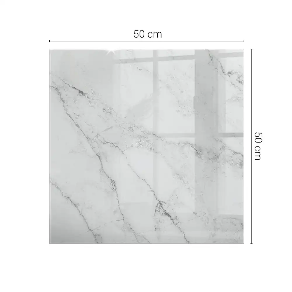 Plateau de table basse carré avec motif effet marbre