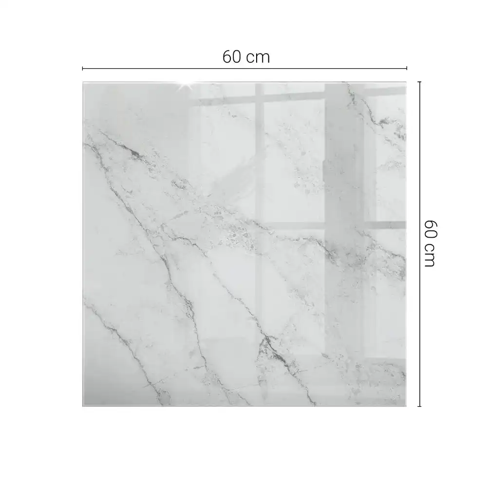 Plateau de table basse carré avec motif effet marbre