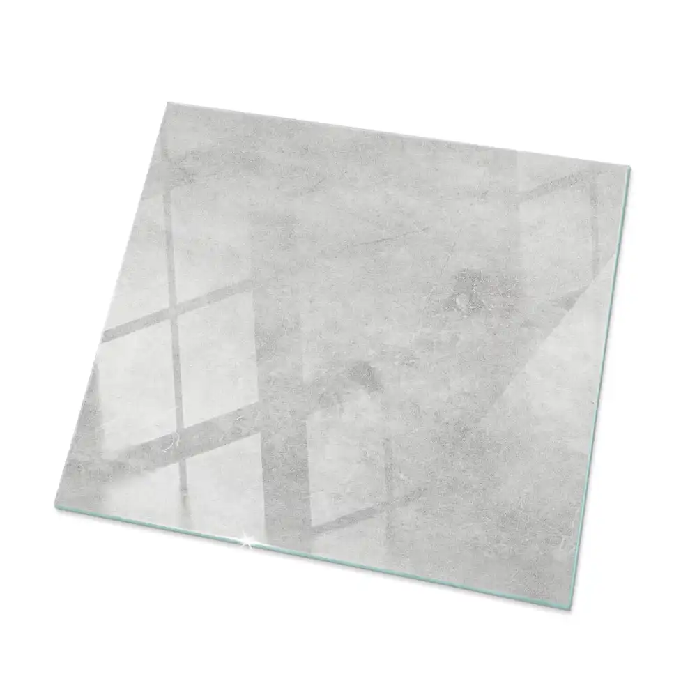 Plateau de table basse carré texture béton à rayures