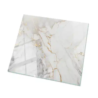 Plateau de table basse carré en marbre avec veinage élégant