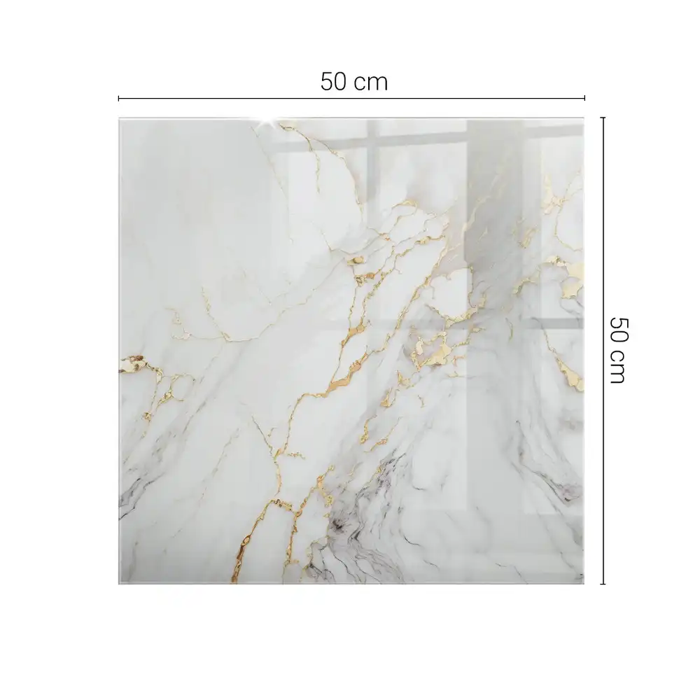 Plateau de table basse carré en marbre avec veinage élégant