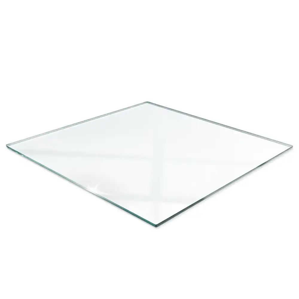 Plateau en verre carré transparent