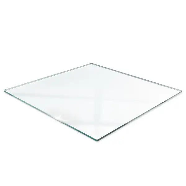 Plateau en verre carré transparent
