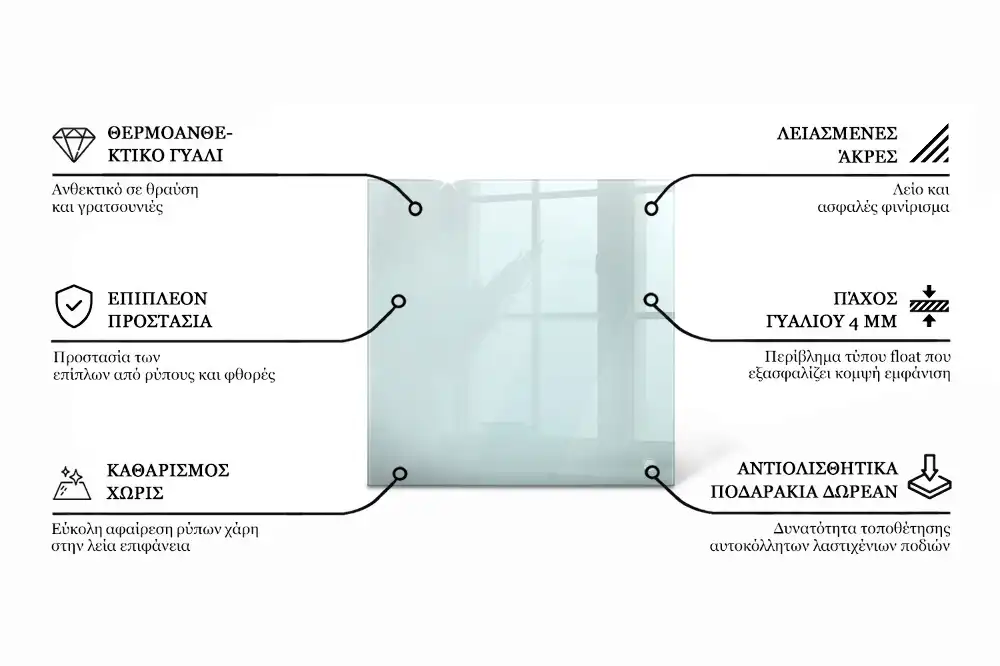 Plateau en verre carré transparent
