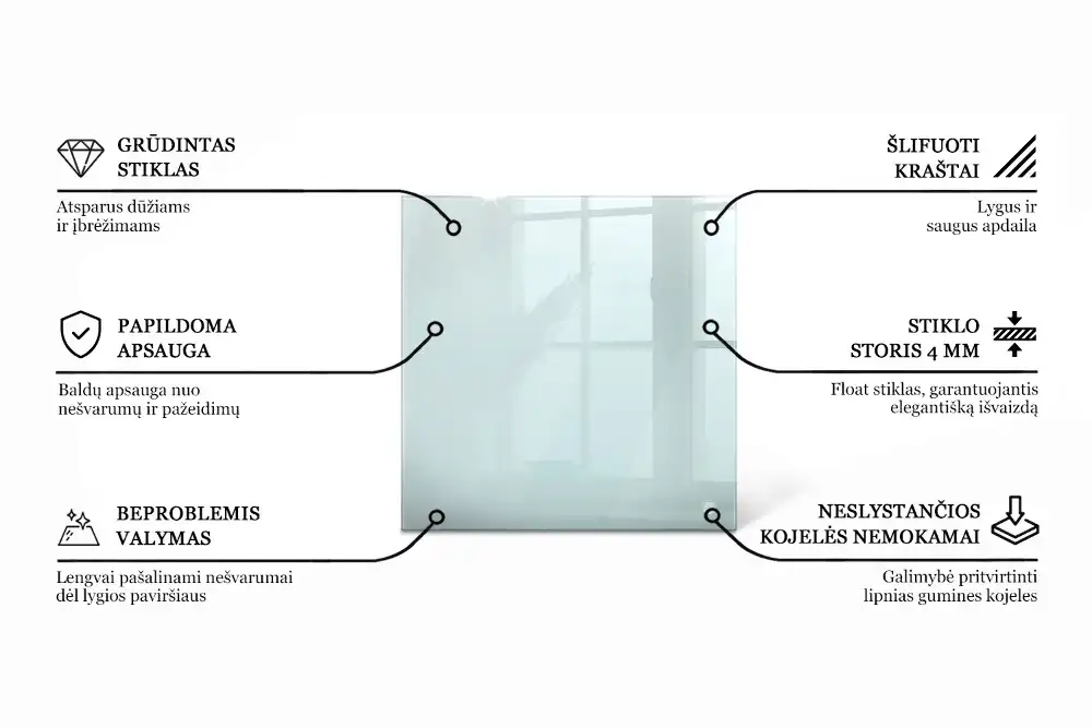 Plateau en verre carré transparent