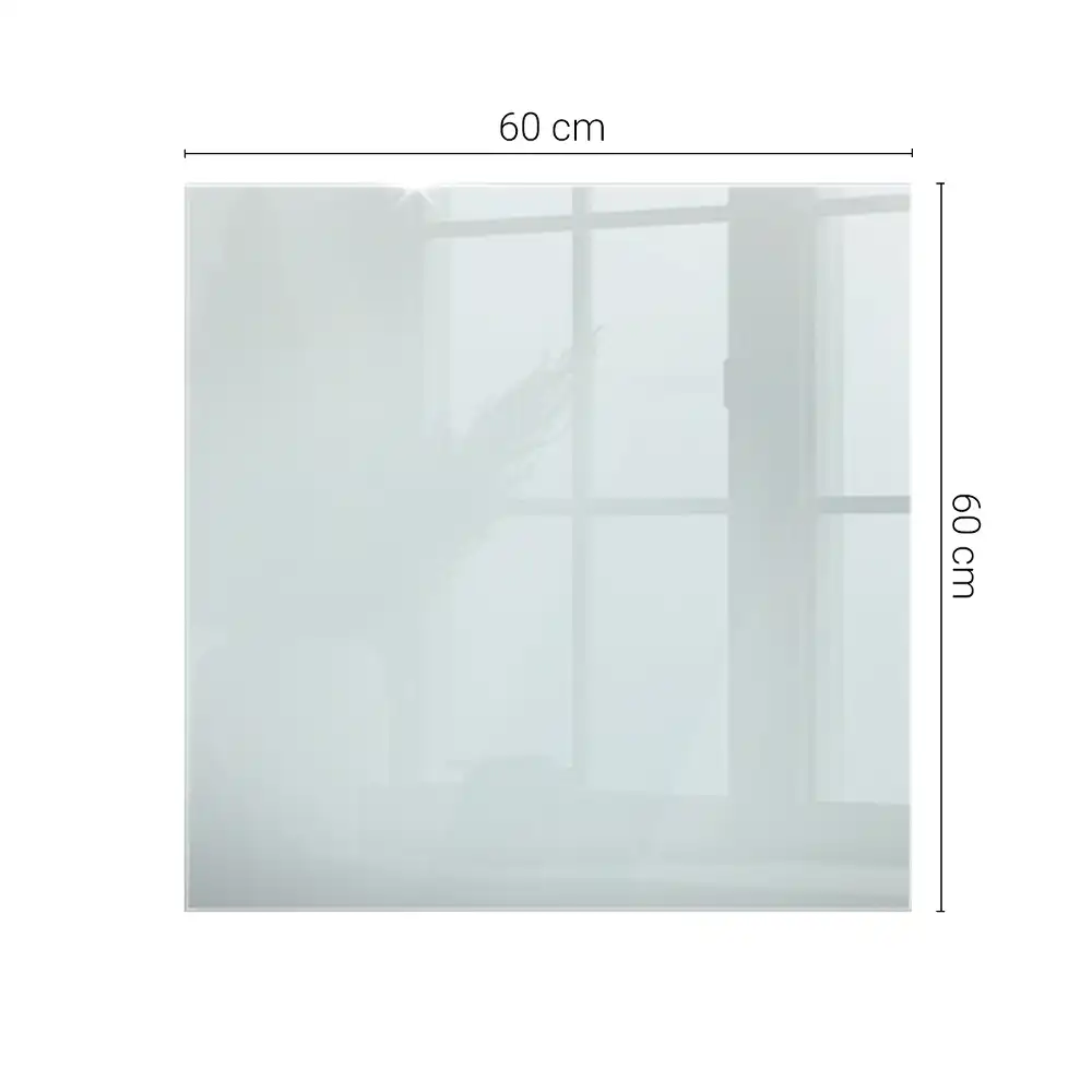 Plateau en verre carré transparent
