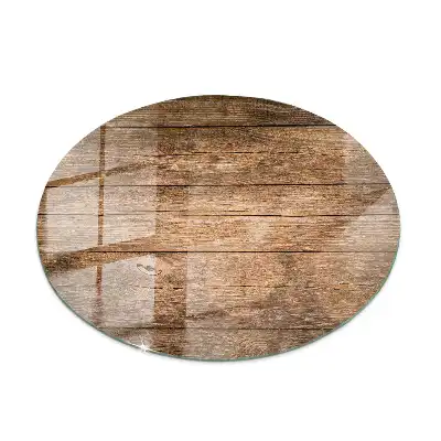 Plateau de table rond motif panneaux en bois