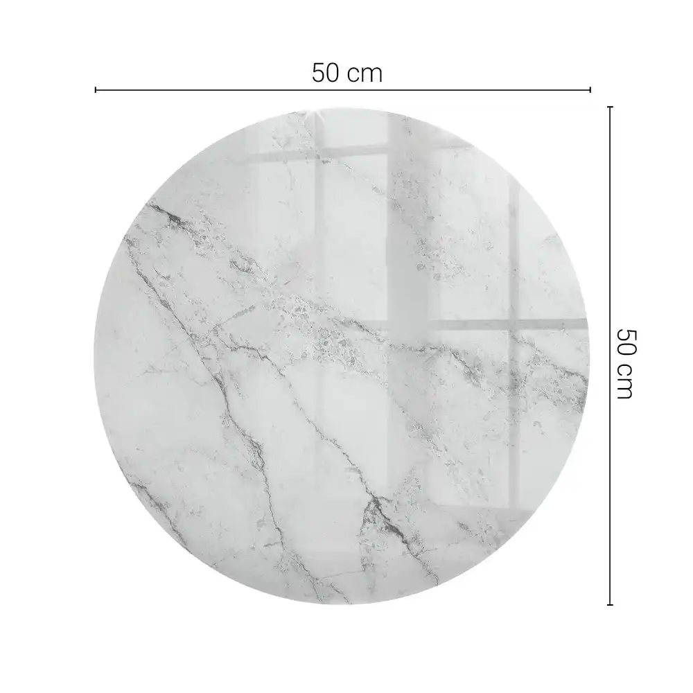Plateau de table rond motif marbre