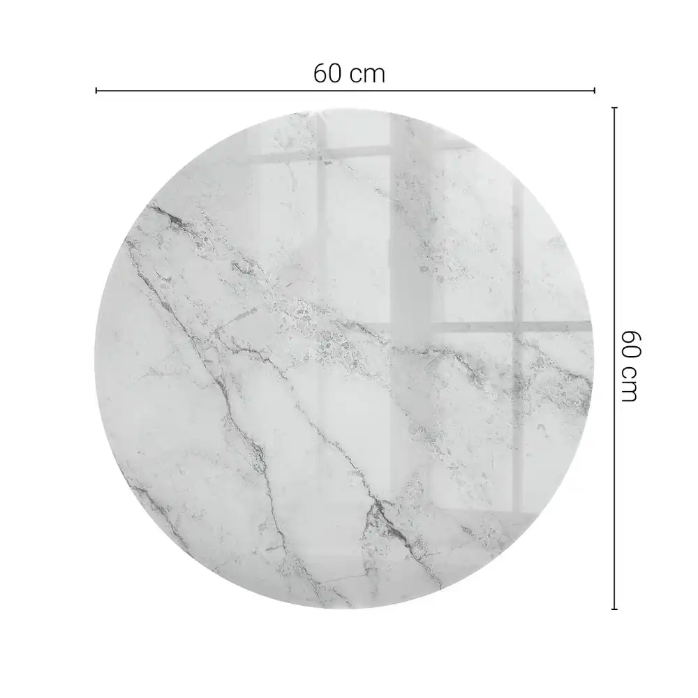 Plateau de table rond motif marbre