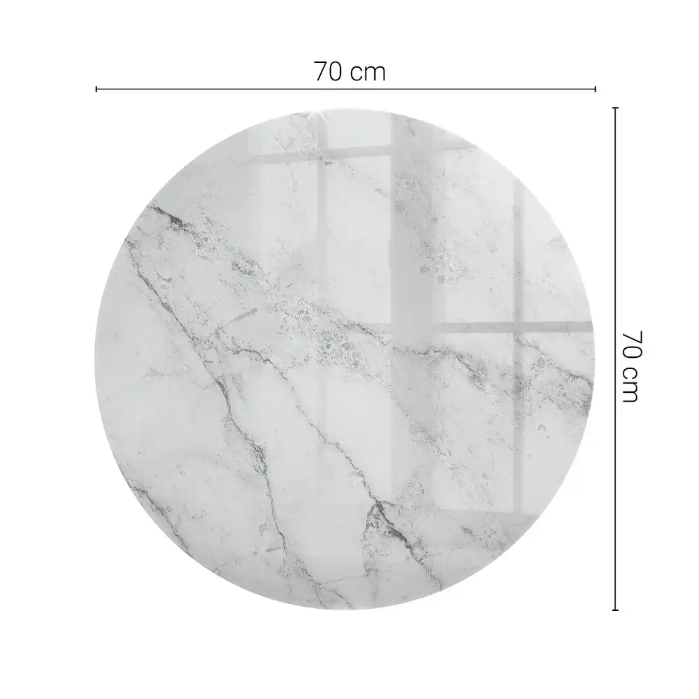 Plateau de table rond motif marbre