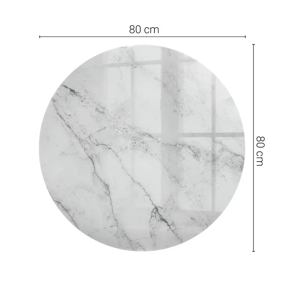 Plateau de table rond motif marbre