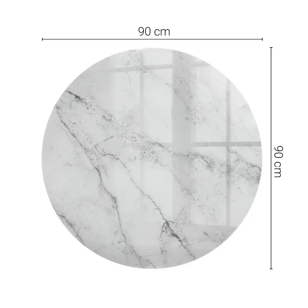 Plateau de table rond motif marbre