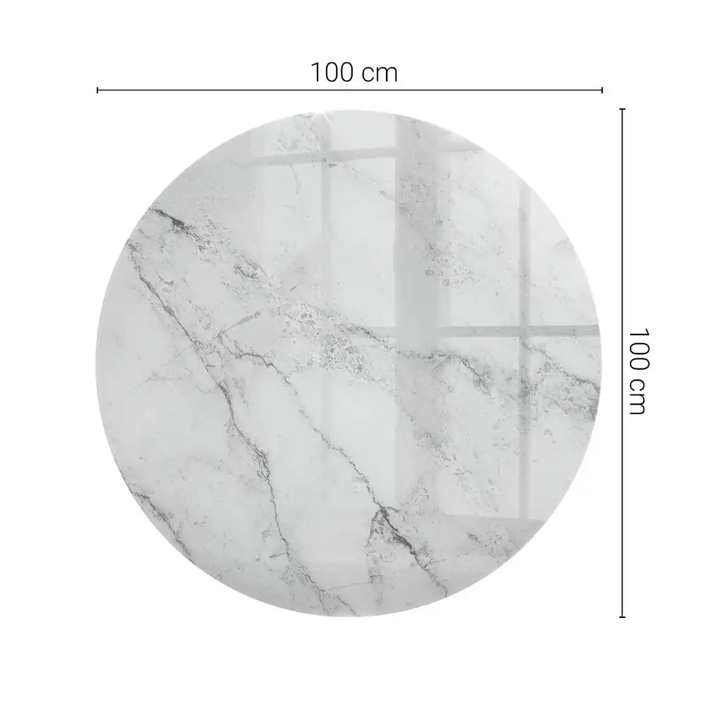 Plateau de table rond motif marbre