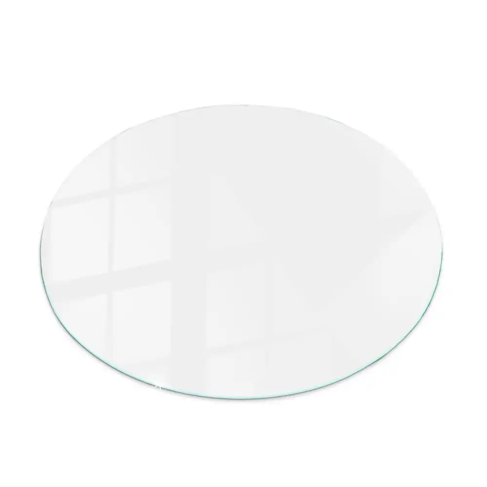 Dessus de table rond blanc à surface lisse