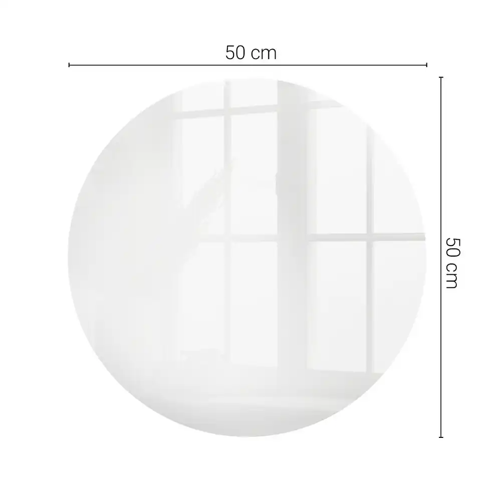Dessus de table rond blanc à surface lisse