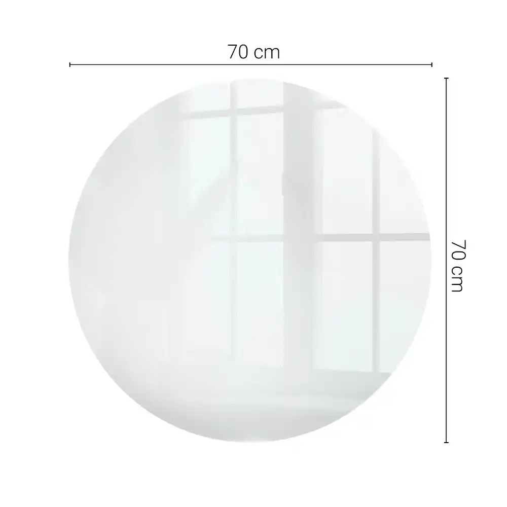 Dessus de table rond blanc à surface lisse