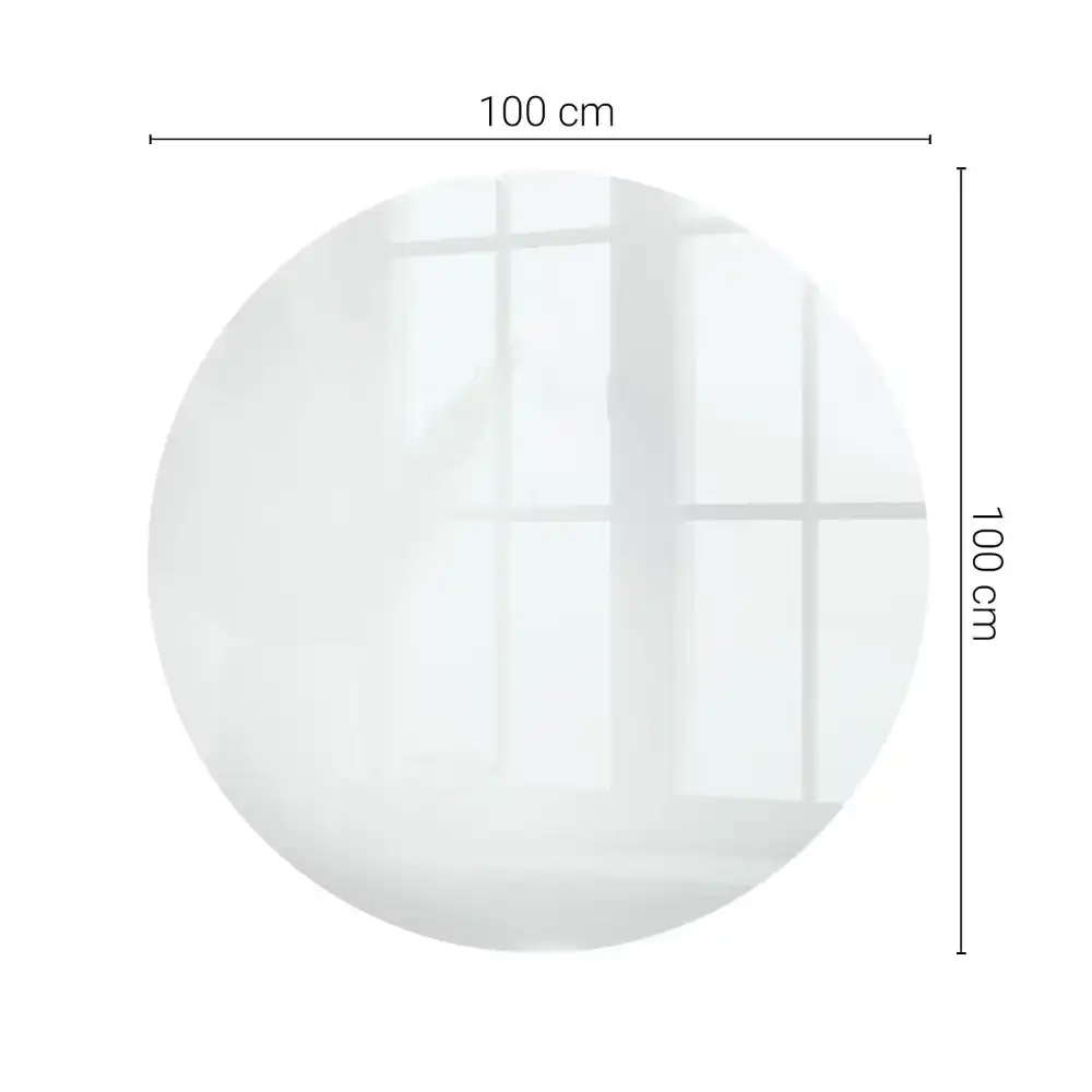 Dessus de table rond blanc à surface lisse