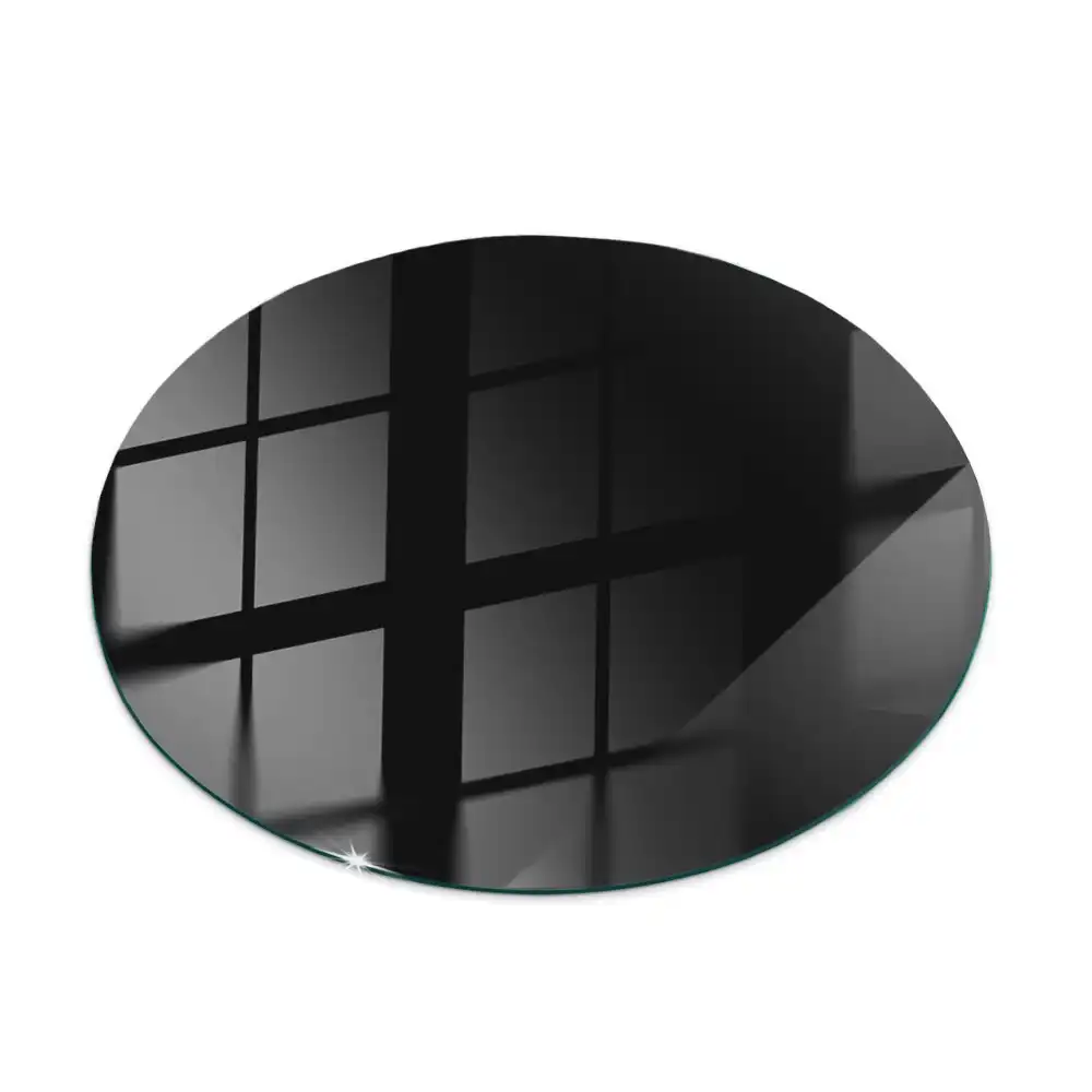 Plateau de table rond noir lisse
