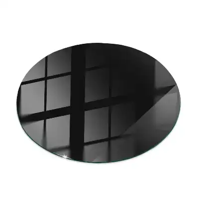 Plateau de table rond noir lisse