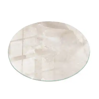 Table ronde à plateau effet marbre