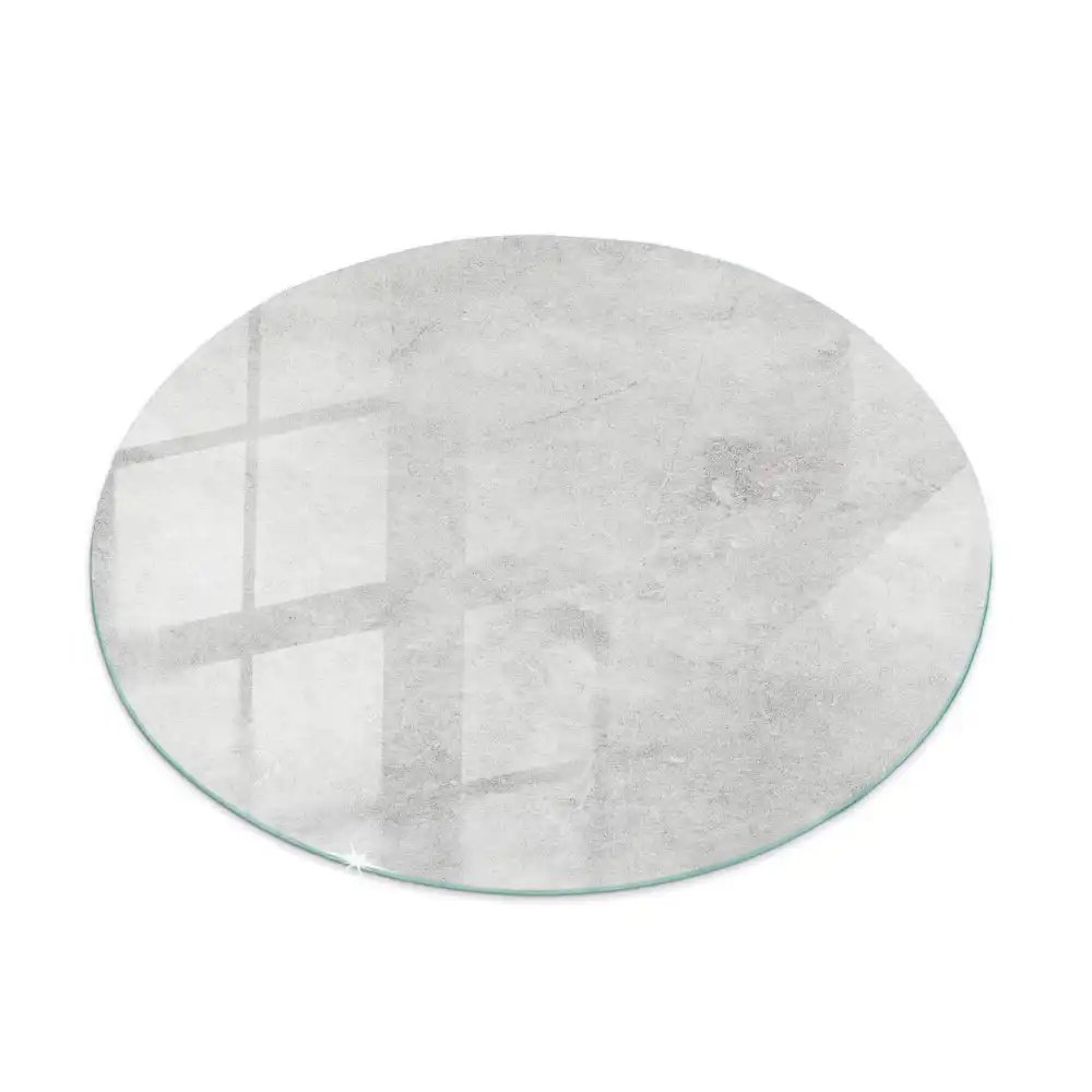 Plateau de table rond effet béton fissuré